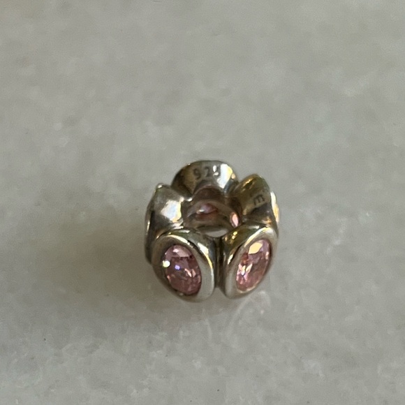 Pandora Charm ✨ Silver Pink Crystal Gem Sparkly Shiny Gem - Picture 3 of 3